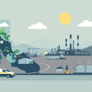 View of California's oil refineries with a focus on energy supply and transition to non-fossil fuels.