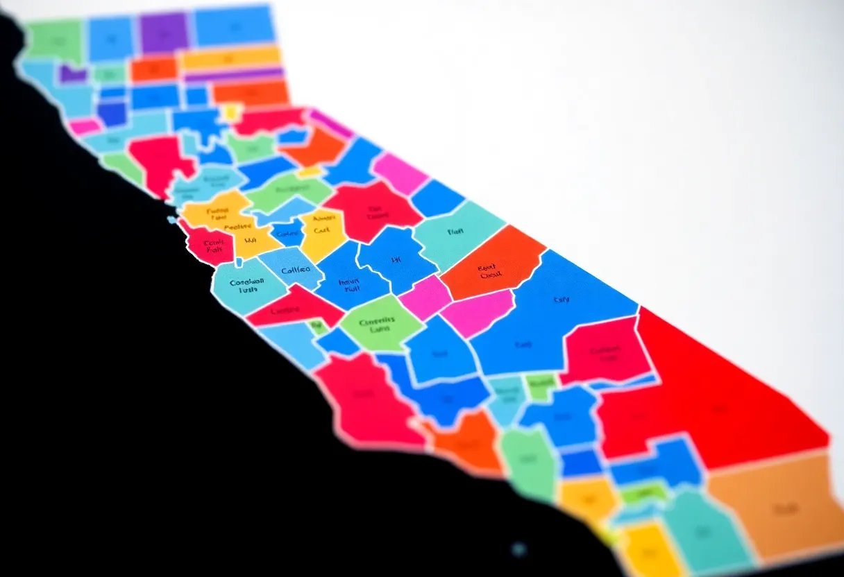 Proposed congressional districts in California