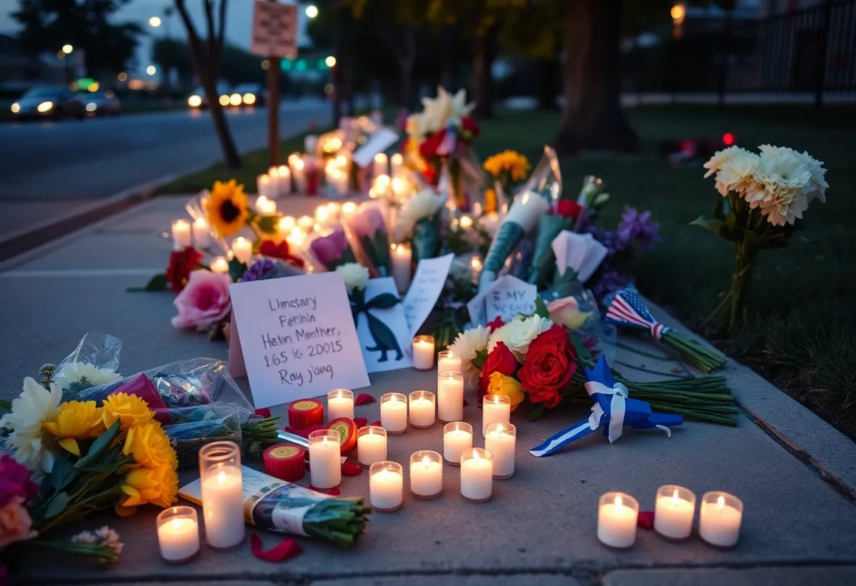 Candlelight memorial for a young soccer player in Costa Mesa