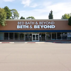 Closed Bed Bath & Beyond store with a closed sign