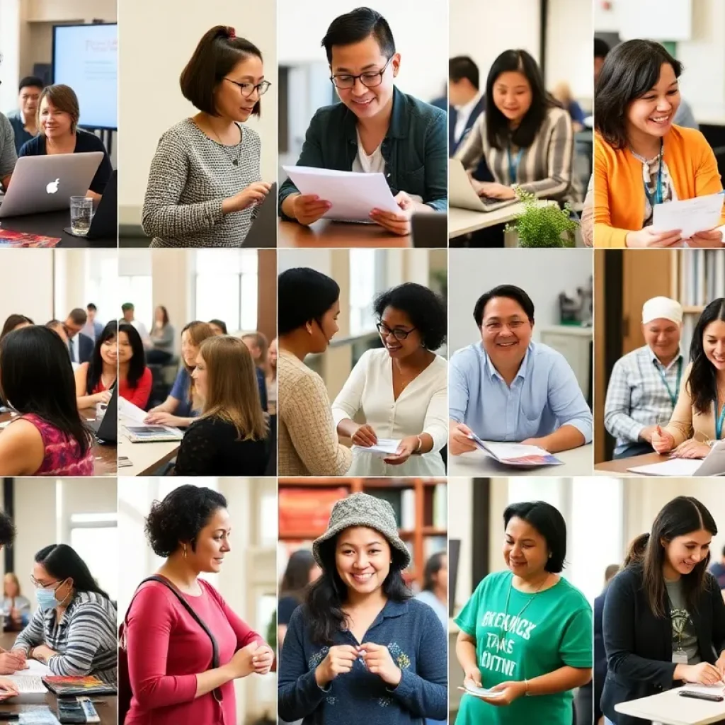 Community members participating in nonprofit activities in Orange County.
