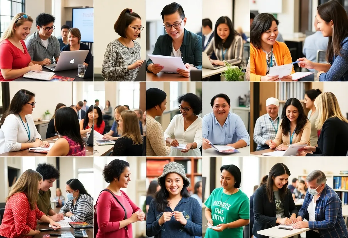 Community members participating in nonprofit activities in Orange County.