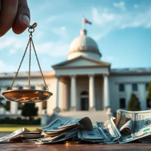 Abstract representation of corruption in government