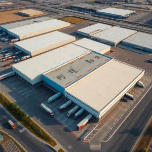 Aerial view of D & D Industrial Center in Temecula, California