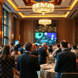 Networking at the Gateway Conference in a luxurious hotel setting