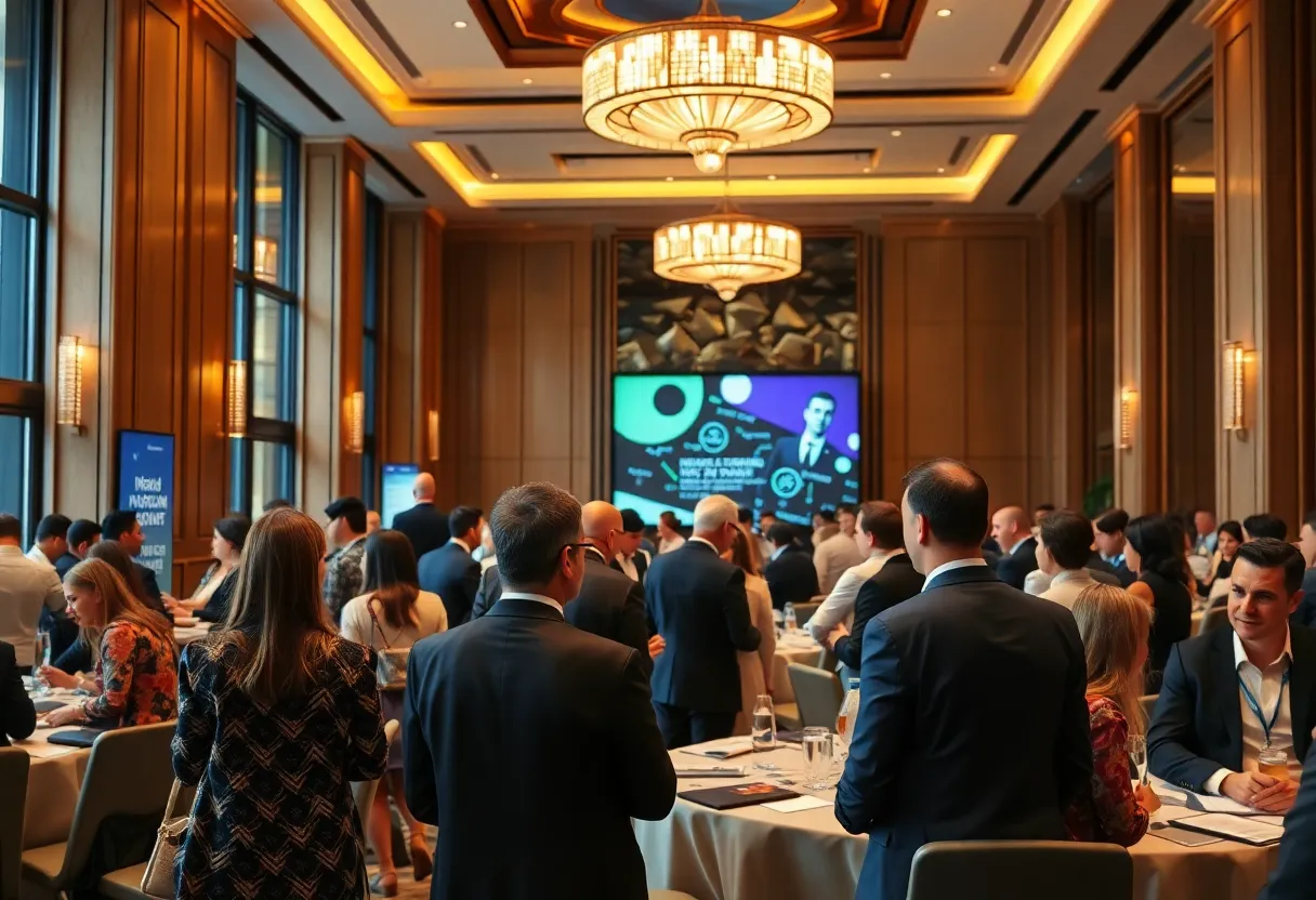 Networking at the Gateway Conference in a luxurious hotel setting