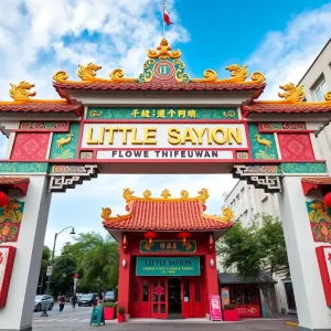 Artistic rendering of a Little Saigon archway