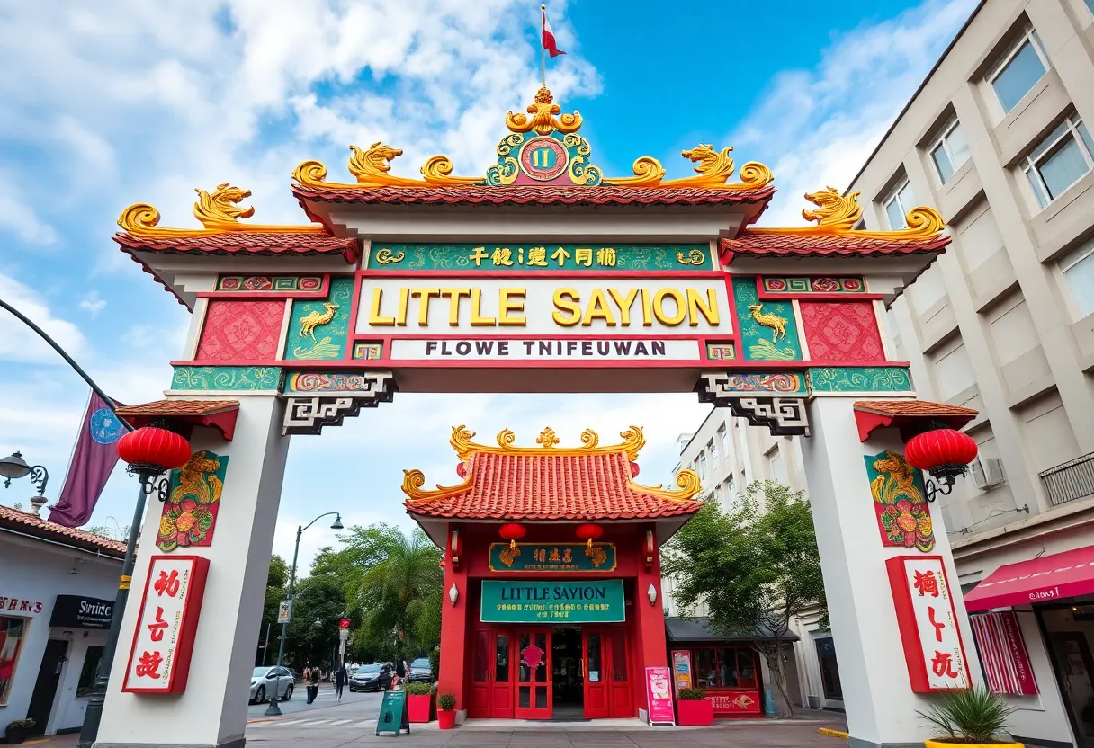 Artistic rendering of a Little Saigon archway