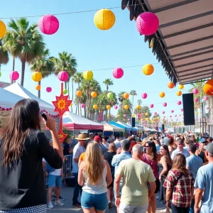 Crowd enjoying live music at a Long Beach event