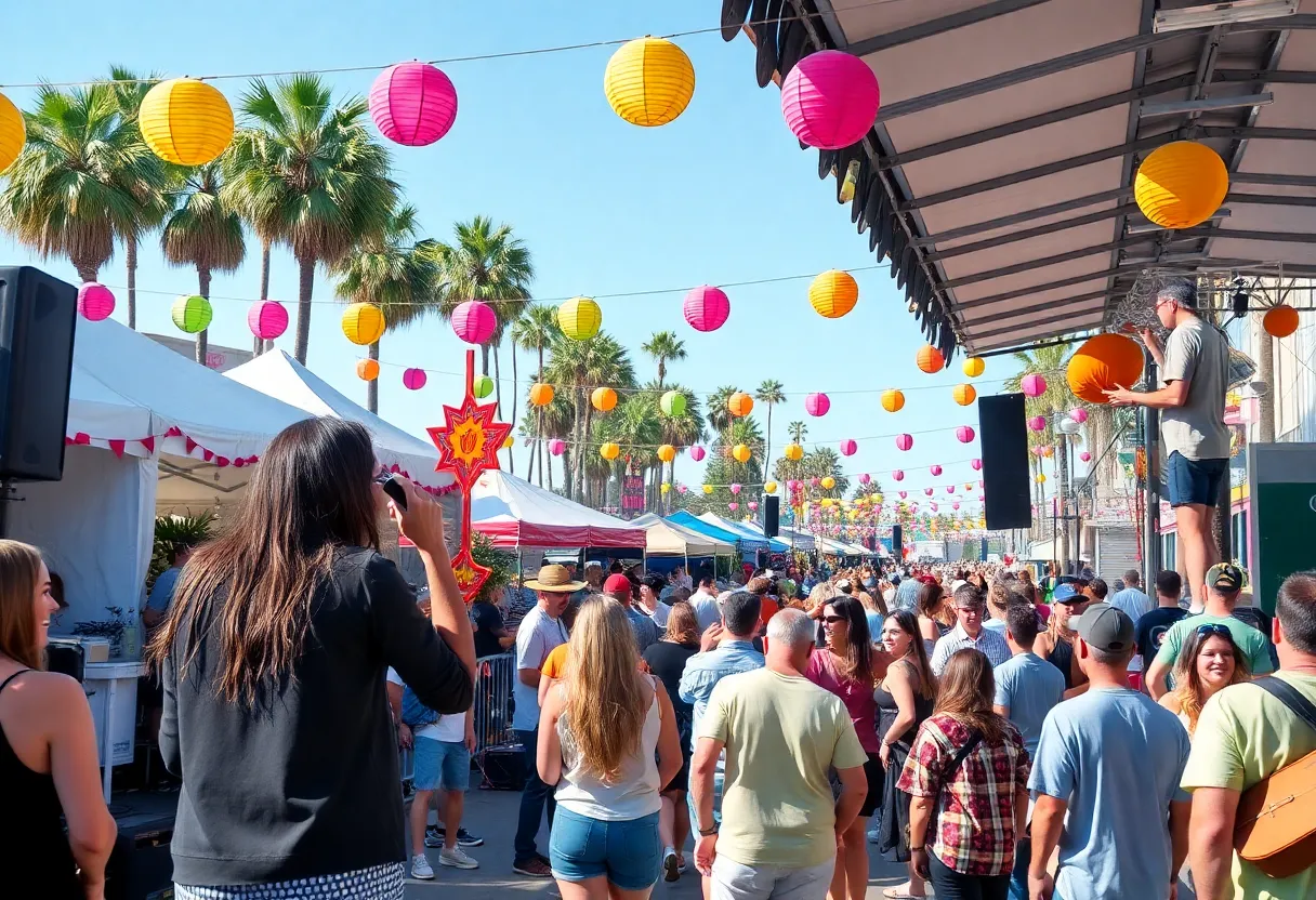 Crowd enjoying live music at a Long Beach event