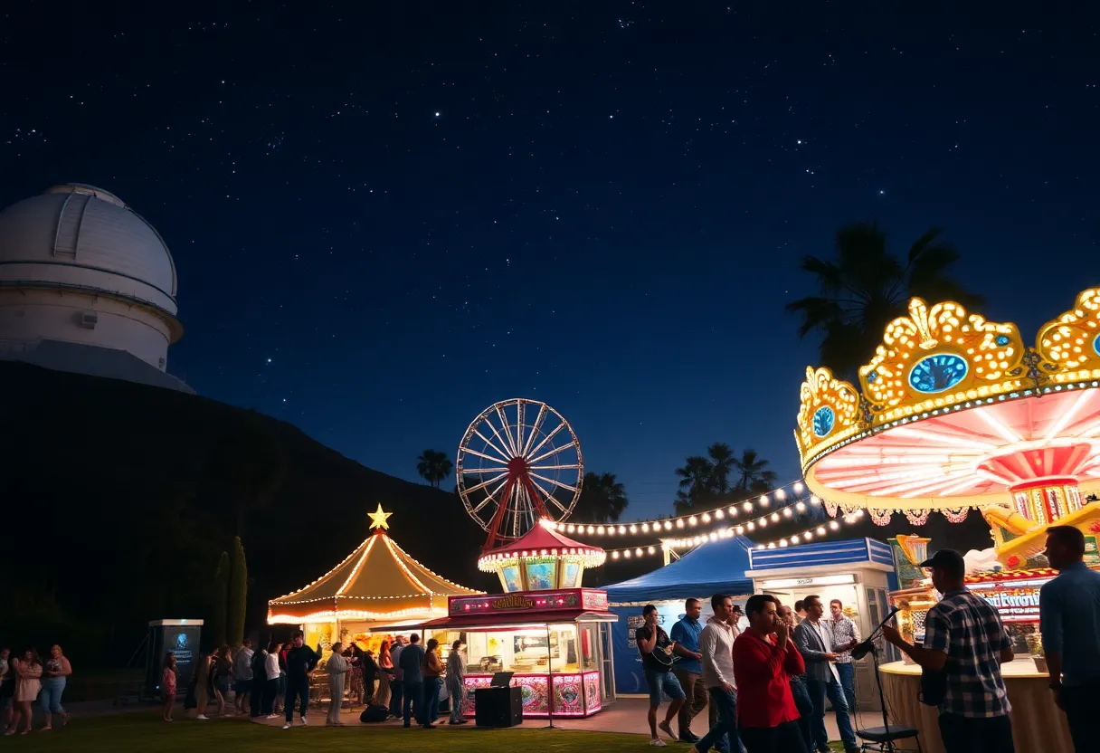 Various events occurring in Los Angeles, including concerts and fairs