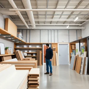 Construction materials at a retail store