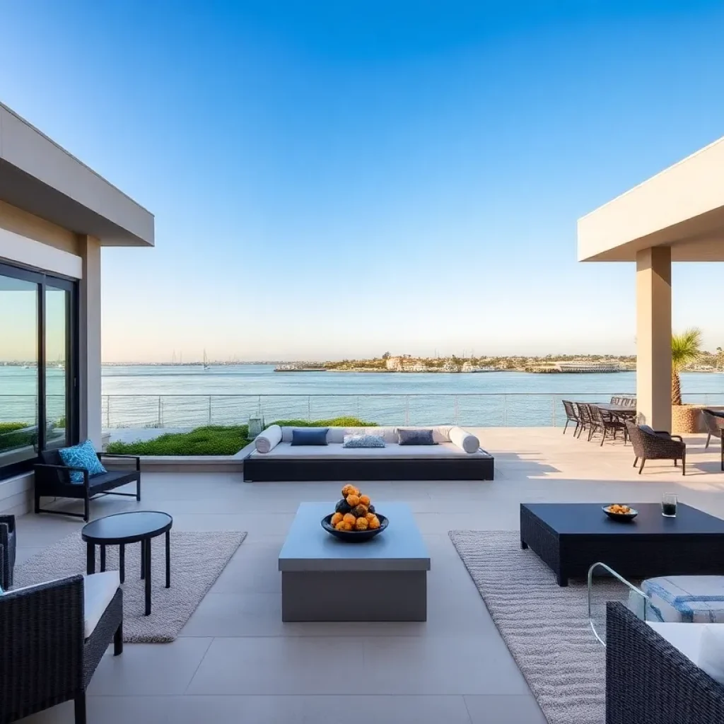 Contemporary luxury home with waterfront views in Newport Beach