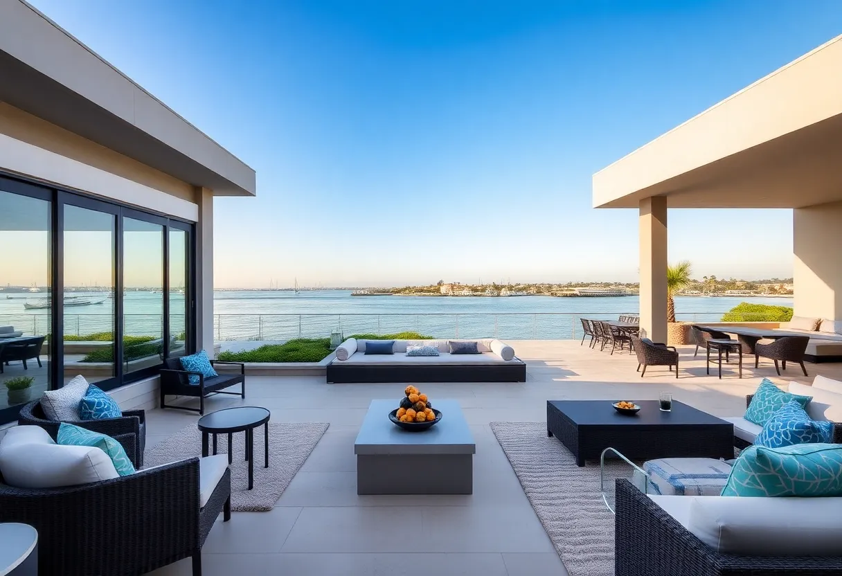 Contemporary luxury home with waterfront views in Newport Beach