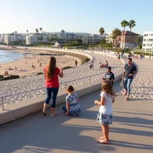 Families enjoying Newport Beach while promoting community safety initiatives.