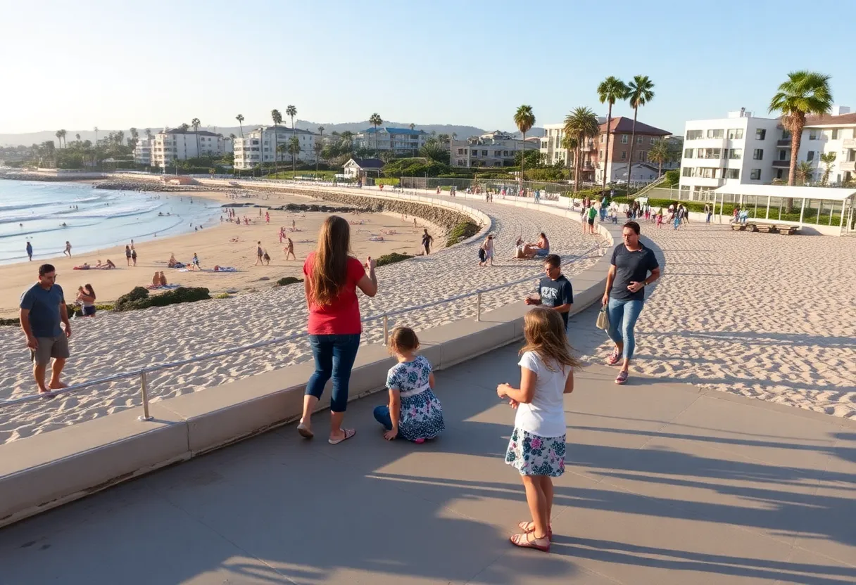 Families enjoying Newport Beach while promoting community safety initiatives.