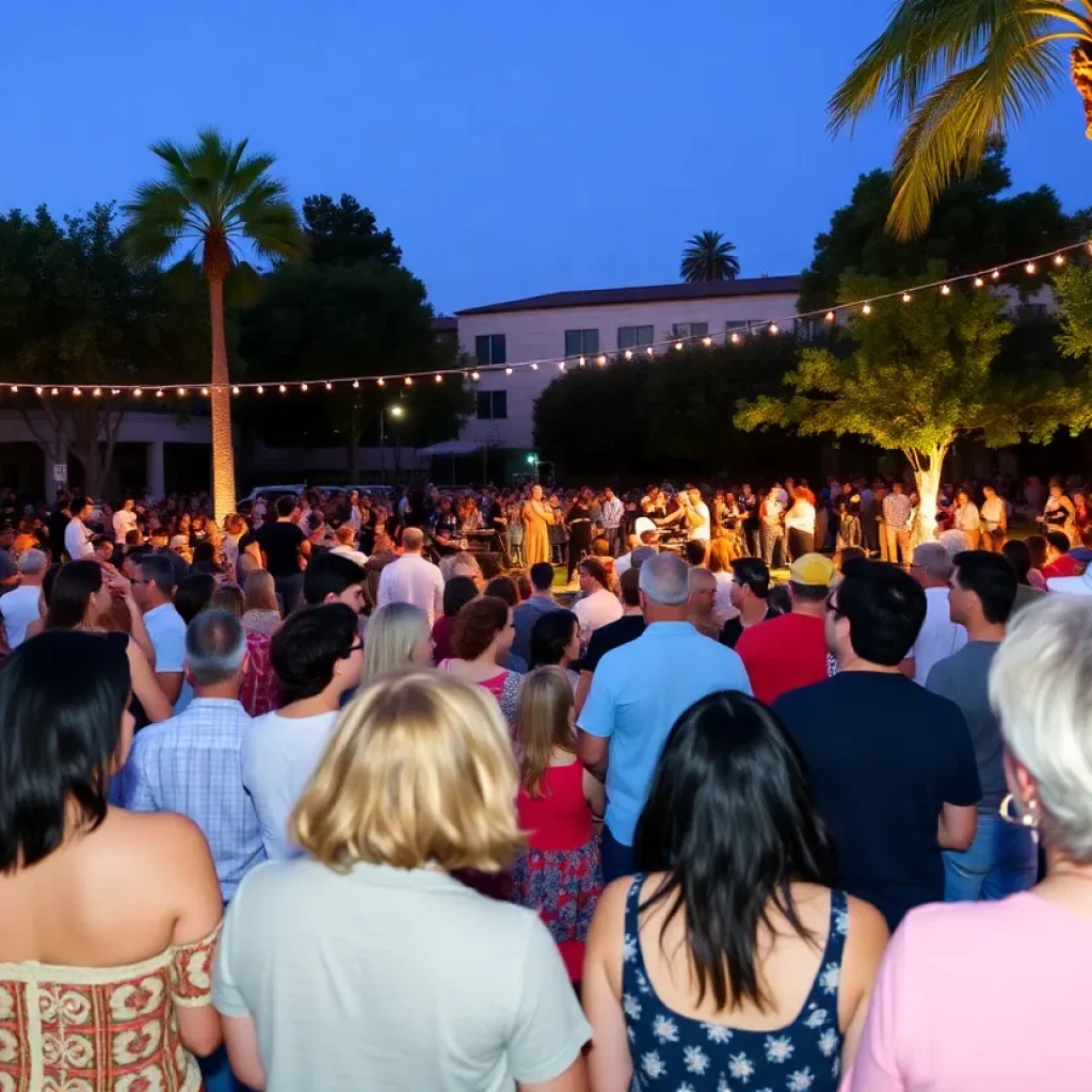 Outdoor concert at Civic Center Green in Newport Beach.