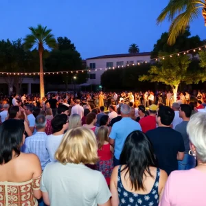 Outdoor concert at Civic Center Green in Newport Beach.