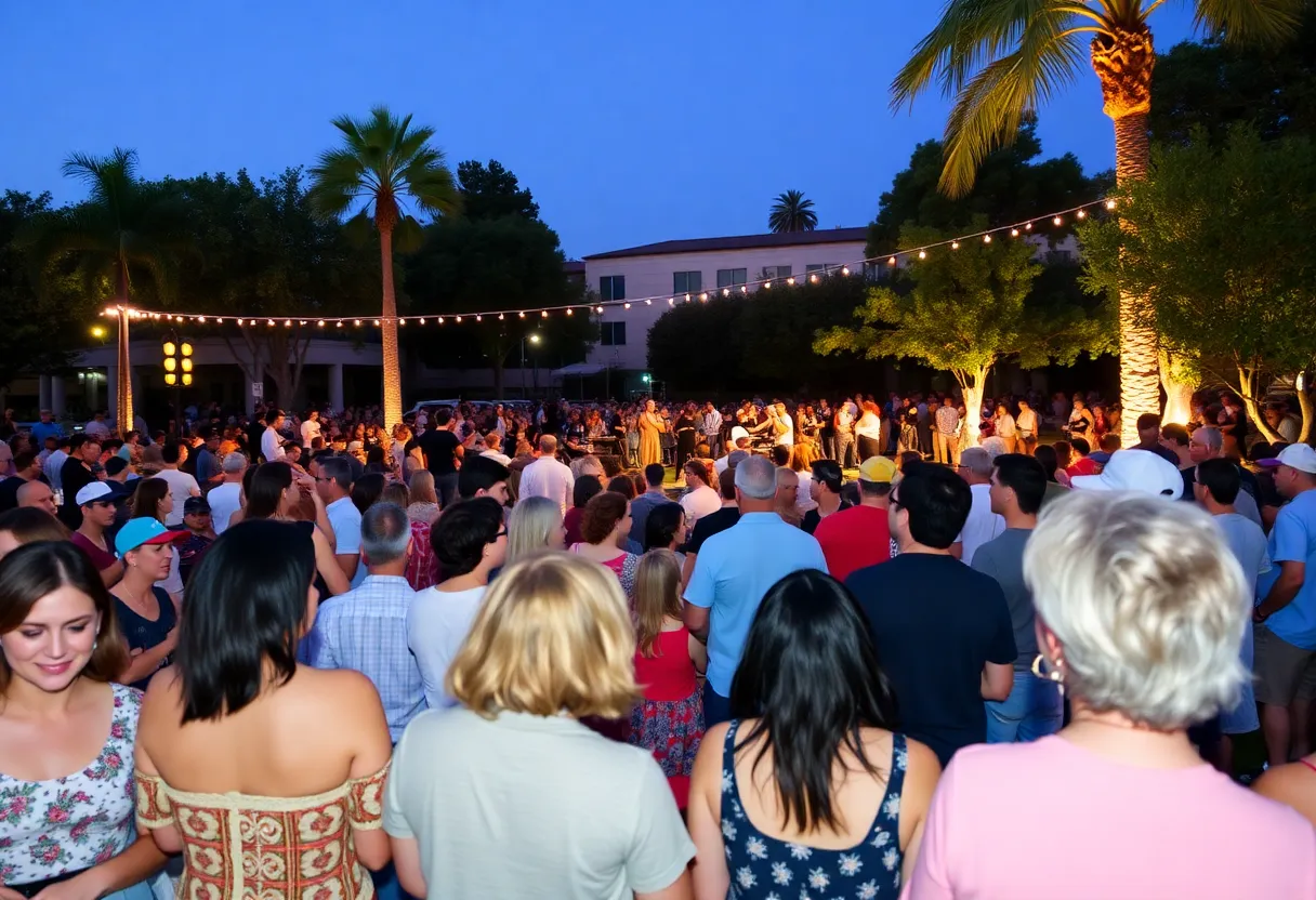 Outdoor concert at Civic Center Green in Newport Beach.