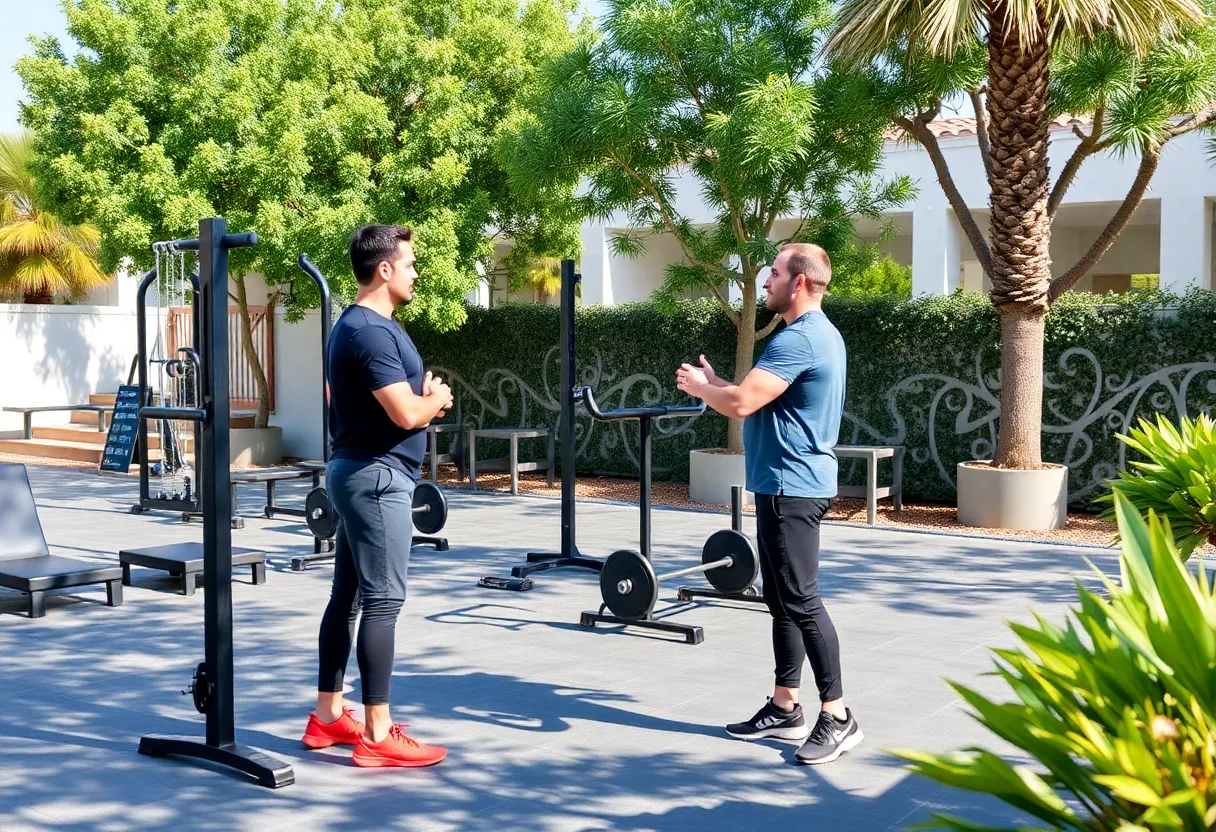 In-home personalized fitness session in Newport Beach