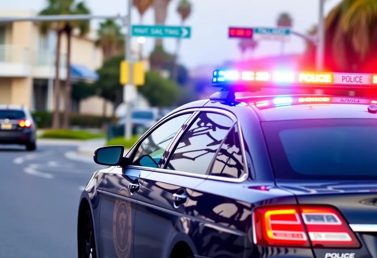 Police activity in Newport Beach related to crime
