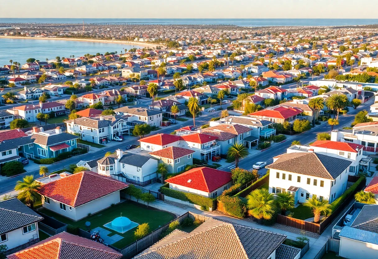 Scenic view of Newport Beach with rental properties and beach access