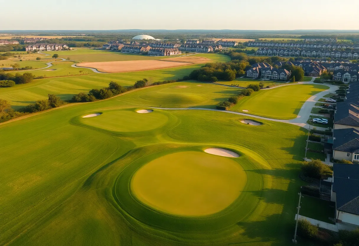 Transition from golf course to residential development in Irvine