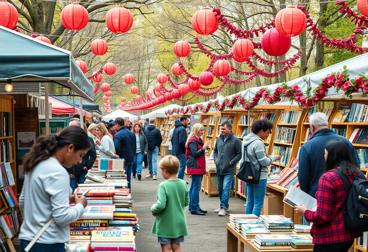 People enjoying book festivals in Orange County
