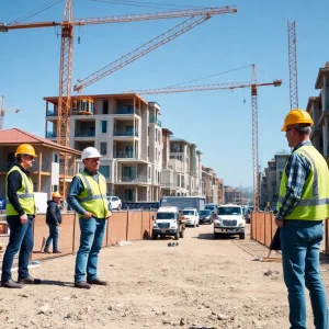 Engineers working at a construction site in Orange County