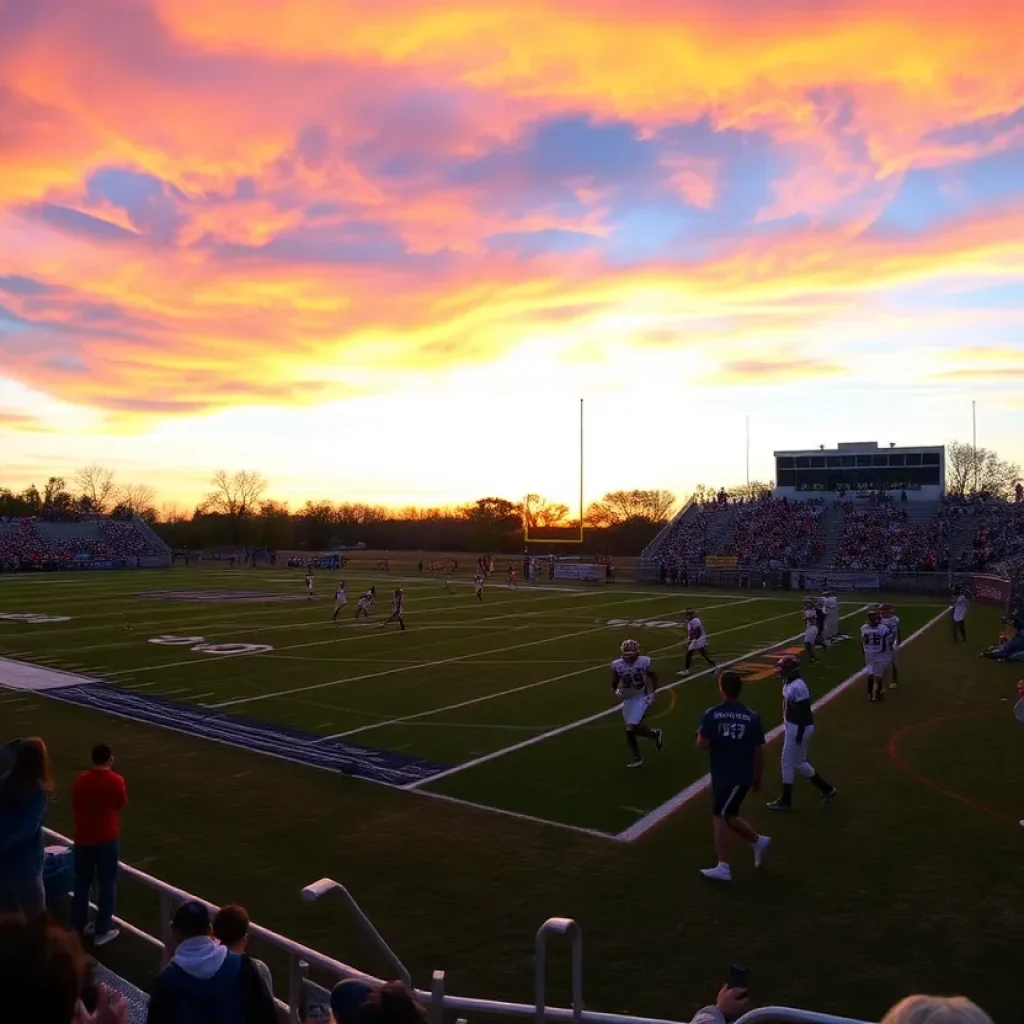 Exciting high school football match in Orange County