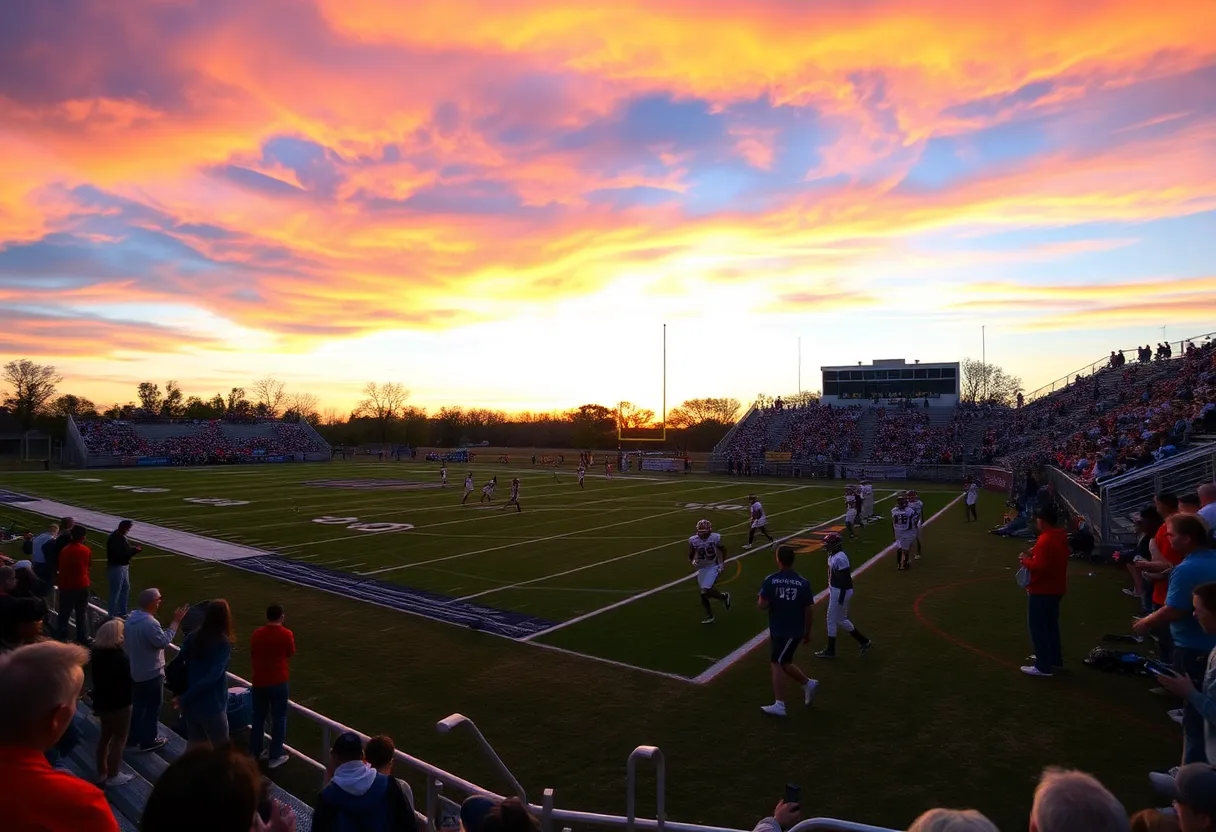 Exciting high school football match in Orange County