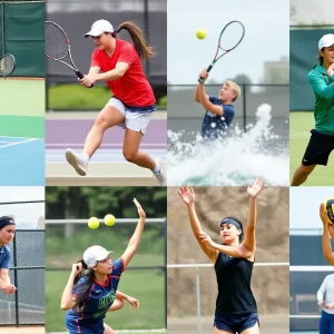High school athletes in action during various sports competitions in Orange County.