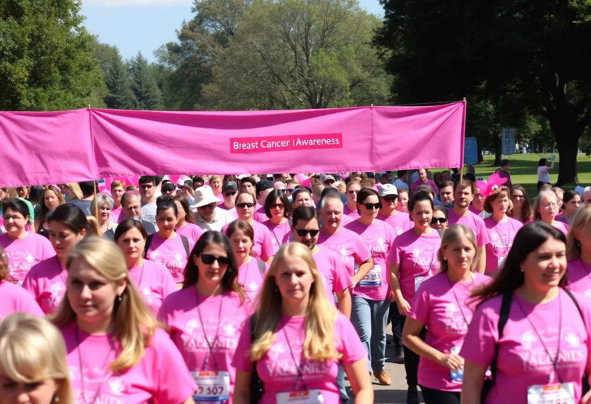 Participants at the Orange County MORE THAN PINK Walk supporting breast cancer awareness