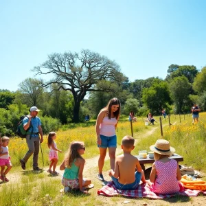 Families enjoying outdoor activities at a park in Orange County