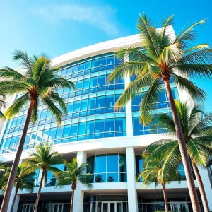 Exterior view of Playboy headquarters in Miami Beach
