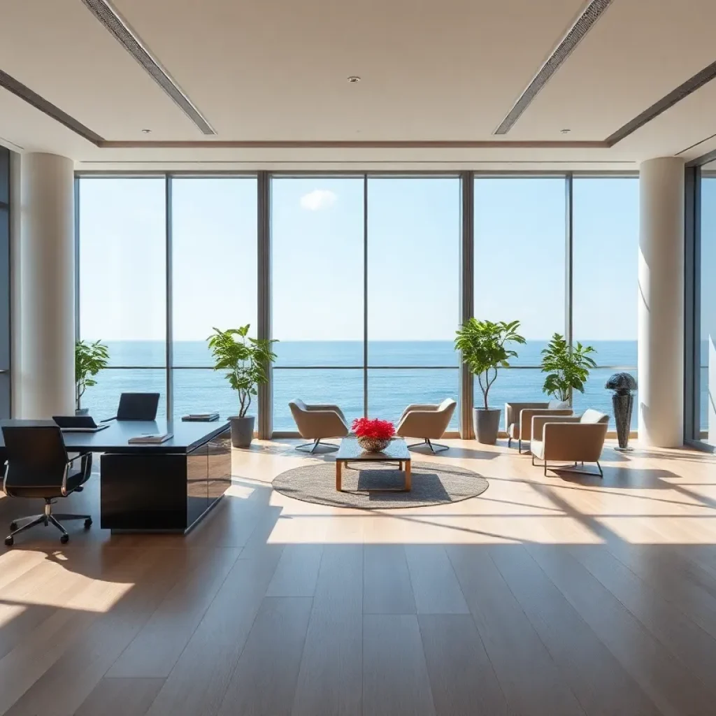 Luxurious office interior of Starbucks Newport Beach office