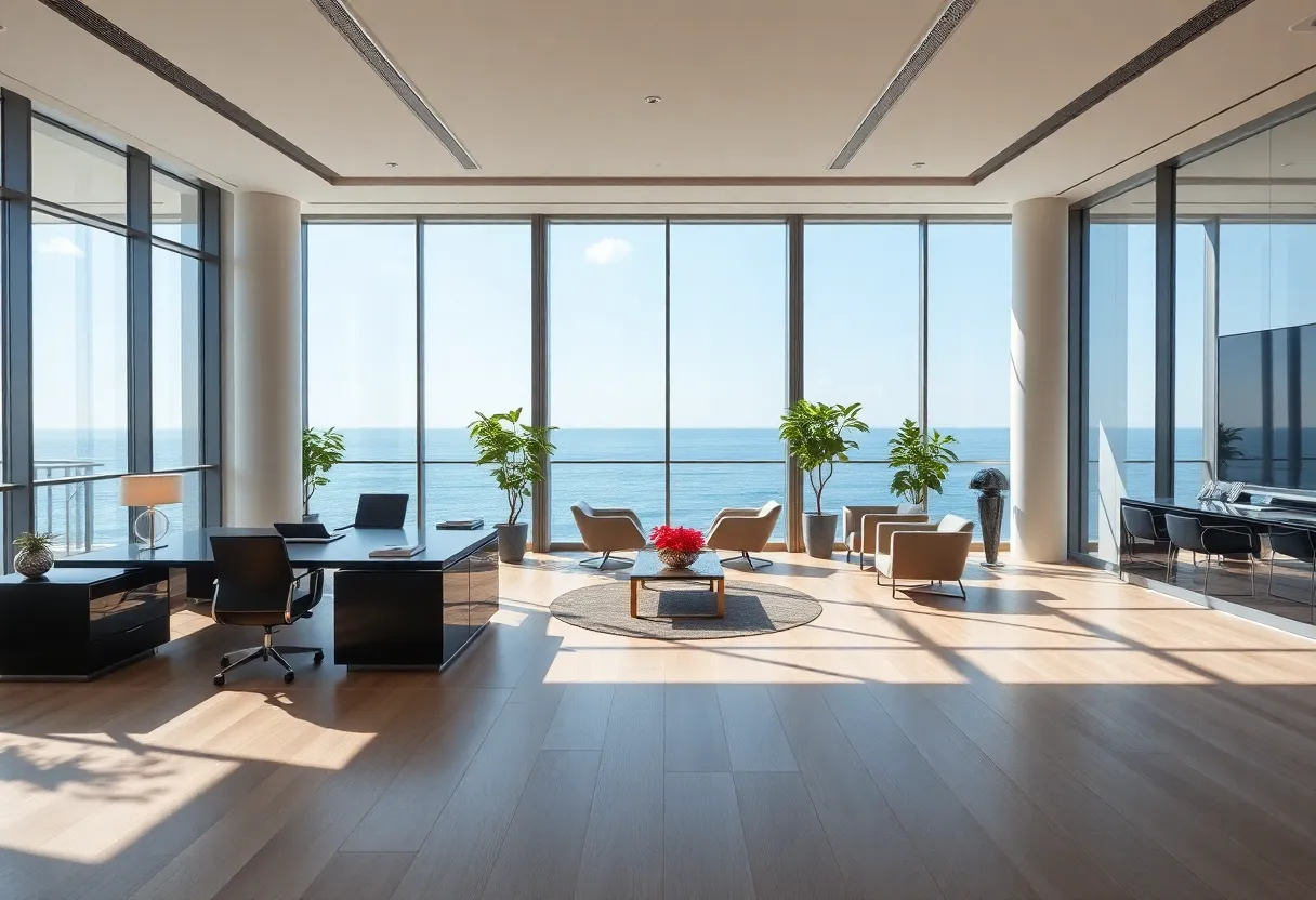 Luxurious office interior of Starbucks Newport Beach office