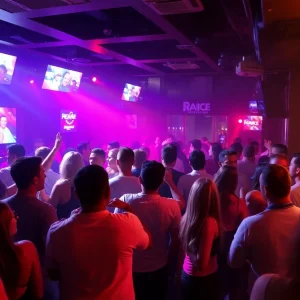 Crowd enjoying the atmosphere at The Triangle nightclub in Costa Mesa