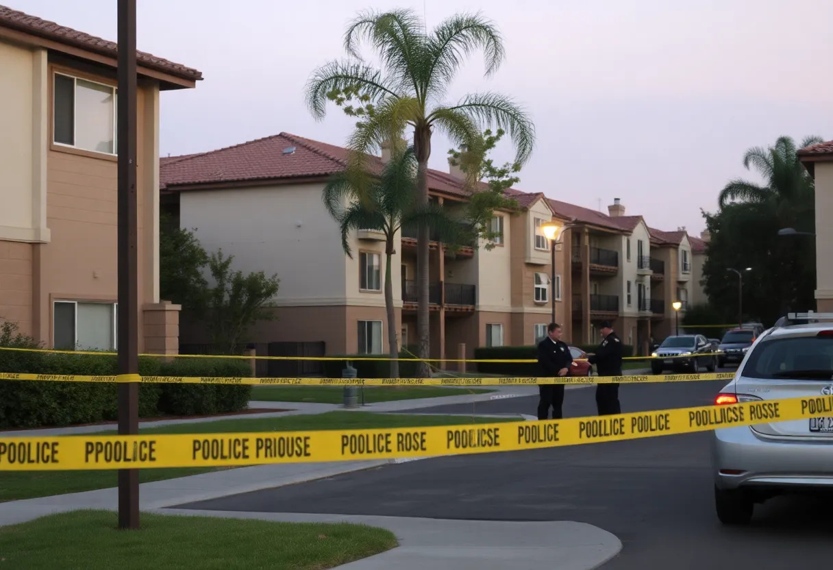 Investigation at Tustin apartment complex after shooting incident
