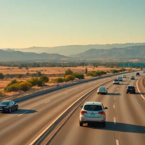 Electric vehicles on California highways