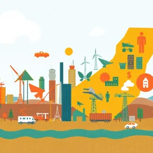 Illustration of California's job market trends