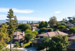 A sunny California neighborhood with modern homes