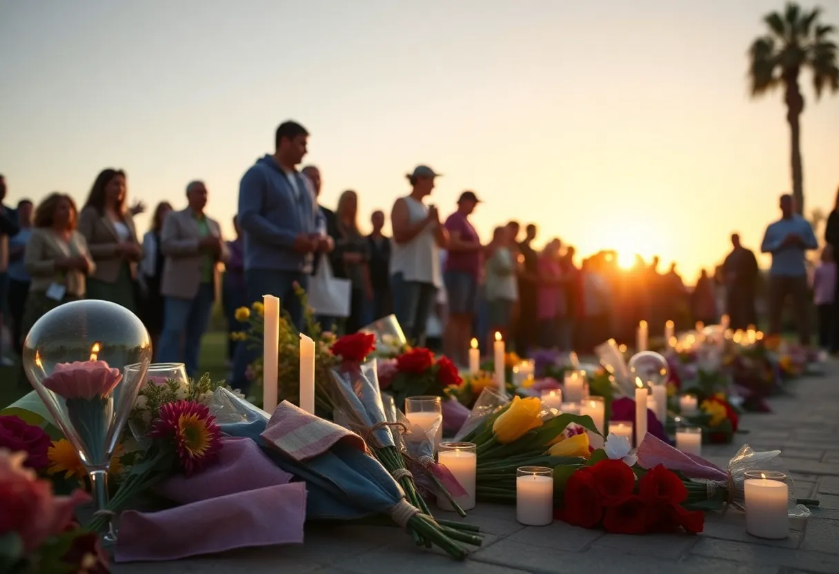 Vigil for a young boy lost in an electric motorcycle accident