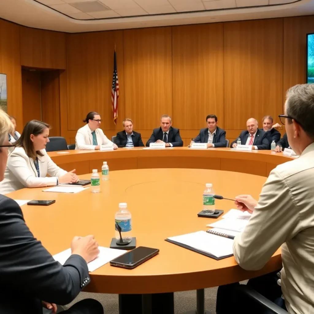 City Council meeting in Costa Mesa discussing energy enrollment