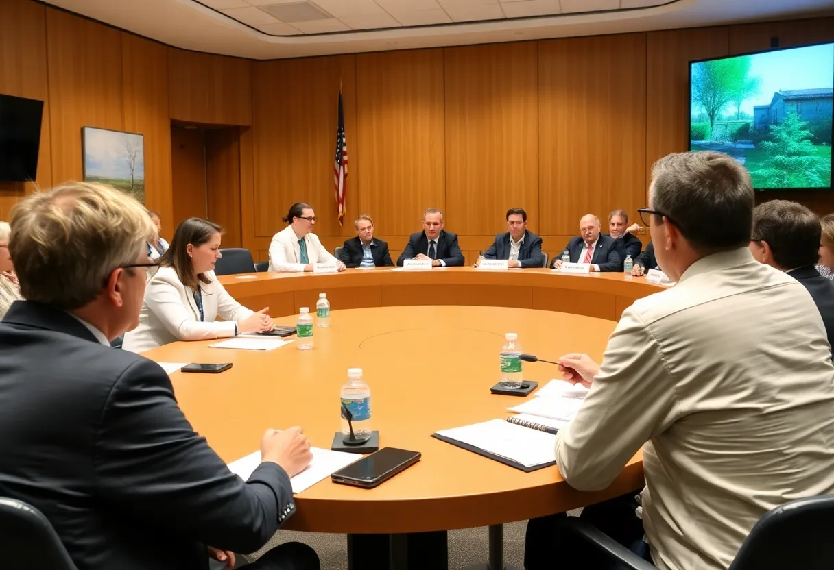 City Council meeting in Costa Mesa discussing energy enrollment