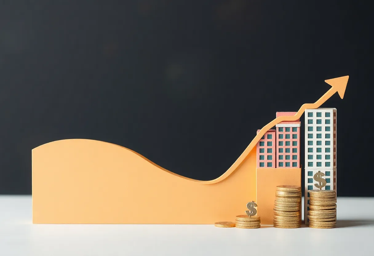 A graphic showing the decline of hotel assets over time