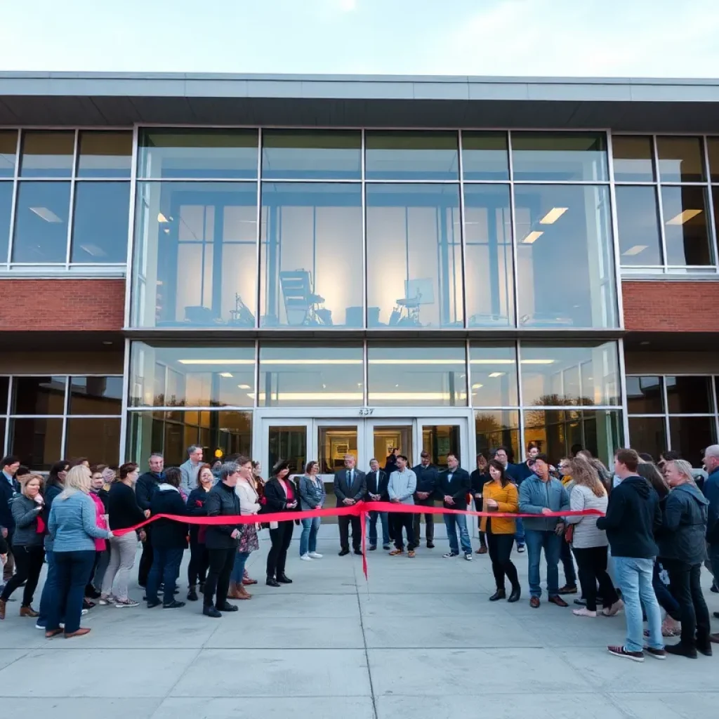 Estancia High School performing arts center ribbon-cutting ceremony