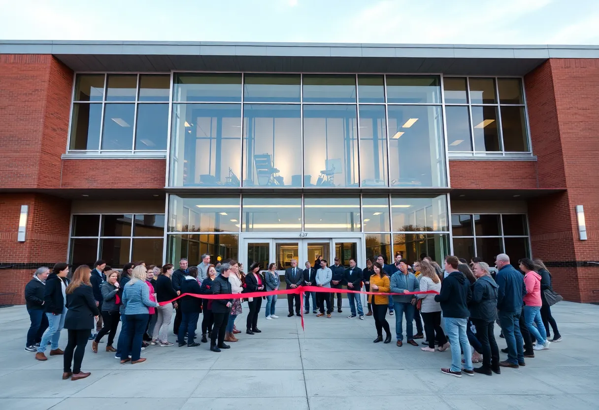 Estancia High School performing arts center ribbon-cutting ceremony