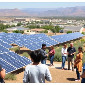 Residents discussing renewable energy in Irvine, California