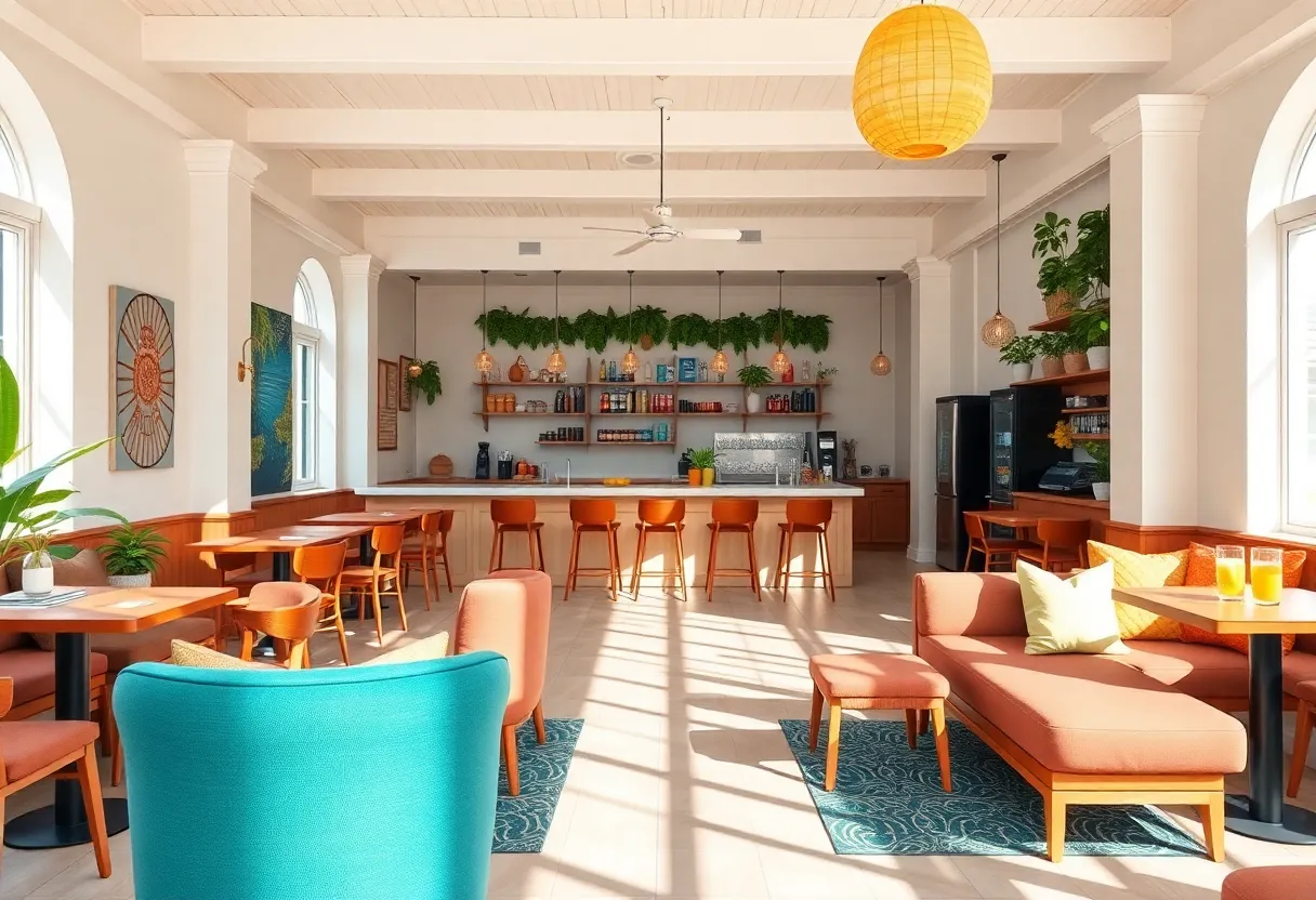 Interior of Joe & the Juice Newport Beach with cozy seating